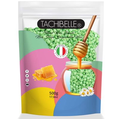 Easy to Use Hard Wax Beans,Hair Removal Full Body Brazilian Bikini Beads Waxing for Sensitive Skin Face Bikini Legs Eyebrow Passionfruit 500g/1.1 lb Made In Italy (Lime)