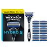 Wilkinson Hydro 5 Skin Protection Razor, 13 Blade Refills, Enriched Lubricating Band with Pro Vitamin B5, Multicolor (1 Count, Box) view 1