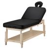 30" Harvey Tilt Stationary Massage Table Beauty Medical Tattoo Spa Salon Facial Clinical Treatment Aesthetic Physical Therapy Beds-Two Section Tilting Lift-Back Backrest - Black view 1