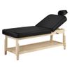 30" Harvey Tilt Stationary Massage Table Beauty Medical Tattoo Spa Salon Facial Clinical Treatment Aesthetic Physical Therapy Beds-Two Section Tilting Lift-Back Backrest - Black view 2