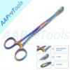 AAProTools 6" Mini Sponge Body Piercing Forceps Rainbow Color (Un-Slotted) view 2