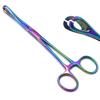 AAProTools 6" Mini Sponge Body Piercing Forceps Rainbow Color (Slotted) view 1