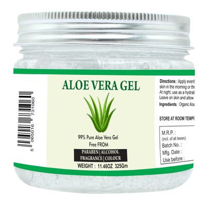 Raslok Aloe Vera Gel | 99% Pure Natural Aloe Gel | For Moisturizing Face Skin & Hair Care,Durable Moisturizing Hydrating Soothing | Non-Sticky (11.46 oz)