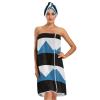 Vnurnrn Estonia Flag Bath Wrap Spa Towel with Dry Hair Cap Adjustable Closure view 1