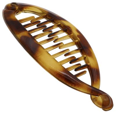 Camila Paris CP2192 French Extra Small Banana Clip Hair Comb for Fine Hair, Classic Banana Clips Hair for Thin Hair Ponytail Holder Interlocking Styling Clips for Women. Made in France