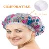 12 Pieces Reusable Waterproof Shower Caps,Durable Elastic Bathing Hair Cap,Beauty Salon Spa Shower Caps Lace Elastic Band Hair Bath Caps Shower Caps view 4