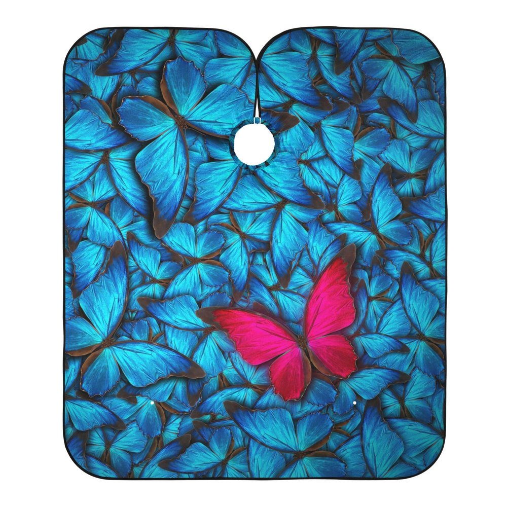 ALAZA Butterflies Abstract Waterproof Barber Cape for Men Women Beard Shaving Bib Apron Professional Hair Cutting Cloth, 65 x 55 inch