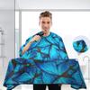 ALAZA Butterflies Abstract Waterproof Barber Cape for Men Women Beard Shaving Bib Apron Professional Hair Cutting Cloth, 65 x 55 inch view 3