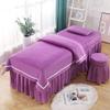 cozy heart 4pcs Beauty Salon Bedding Set Thick Bed Linens Sheets Bedspread Fumigation Massage Spa Pillowcase Duvet Cover Sets (180x70cm, Smoked Purple) view 1