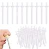 60 Pieces Plastic Wax Applicator Wands with Disposable Spatulas for Nose Hair Removal and Nostril Cleaning view 1