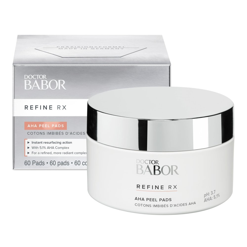 DOCTOR BABOR Refine RX AHA Peel Pads, Exfoliates to Remove Dead Skin and Promote Cell Renewal, Visibly Reduces Fine Lines and Wrinkles