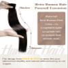 Hetto Pony Tail Extension Brown Ponytail Hair Extensions Real Hair Pieces for Women Pony tail Dark Brown 12inch 70G view 3