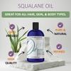 Dr Joe Lab Squalane Oil Pure Plant Derived Refined Cold Pressed Squalene From Olives Vegan Undiluted Bulk Carrier Oil for Face Skin Hair Body Cosmetics Natural Cleanser Moisturizer (8 oz) view 2