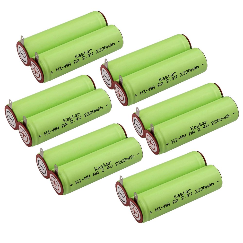 Kastar 6-Pack 2.4V 2200mAh Rechargeable Ni-MH Battery with Tabs Replacement for 138-10334 13810334 4822-138-10334, 138-10673 13810673 4822-138-10673, 138-10727 13810727 4822-138-10727