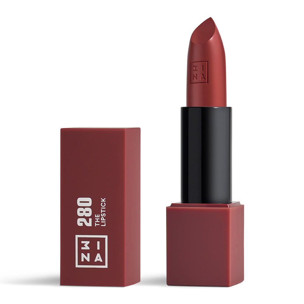 3INA The Lipstick - Moisturizing Lipstick for Women - Semi-Matte Satin Finish with 5-Hour Long Wear - Highly Pigmented and Comfortable - 280-0.16 oz