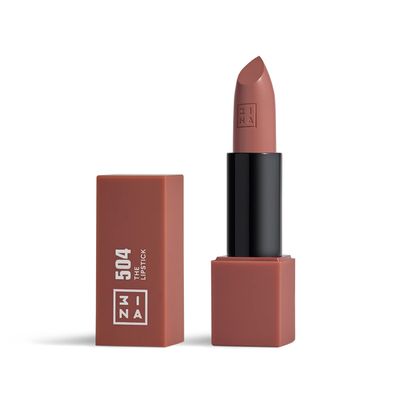 3INA The Lipstick - Moisturizing Lipstick for Women - Semi-Matte Satin Finish with 5-Hour Long Wear - Highly Pigmented and Comfortable - 504-0.16 oz