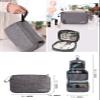 GYDMEG Travel Makeup Bag, Hanging Hook Bathroom Shower Toiletry Bag Cosmetic Make Up Accessories Organizer Kit Bags for Women Men (Navy) view 2