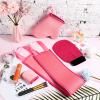 Boao 5 Pieces Self Tanning Mitt Applicator Kit, Includes Tanning Mitt, Exfoliating Glove, Mini Face Glove, Back Lotion Applicator, and Large Brush Makeup(Pink) view 3