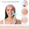 3 Pieces Facial Cleansing Brush Acrylic Handle Face Scrubbers Soft Bristle Exfoliator Cleaner Brush Scrub Exfoliating Facial Scrubber for Face Care Makeup Skincare Removal(Pink, Purple, Blue) view 3