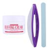 3PCS Nail Buffer & Shine Kit, Nail Cream Buffer with Brush and Polishing Strip, Chamois Nail Buffing Set for Natural Nails, Manicure Shiny Finishing Tool view 1