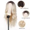 Esmee 26 Inches Long Blonde Wigs for Women Natural Synthetic Hair Ombre Blonde Wig with Dark Roots Synthetic Wig Loose Wavy Wigs Heat Resistant view 3