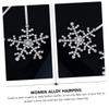 1 Pair side rhinestone barrette Snowflake hair clip Snow hair clips snowflake hair pins sparkle Alligator clip rhinestone jewelry women barrette wedding rhinestones alloy Miss view 3