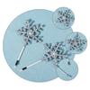 1 Pair side rhinestone barrette Snowflake hair clip Snow hair clips snowflake hair pins sparkle Alligator clip rhinestone jewelry women barrette wedding rhinestones alloy Miss view 4