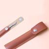 4 Pcs PU Leather Empty Tweezers Pouch Eyelash Extension Tweezer Holder Bag, Brown view 3