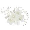 1 Pc hair comb flower hair accessories wedding decoration Crystal rhinestone hair accessory Special occasion hair accessory goody hair clips for women pearl hair barrettes lace view 1