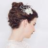 1 Pc hair comb flower hair accessories wedding decoration Crystal rhinestone hair accessory Special occasion hair accessory goody hair clips for women pearl hair barrettes lace view 4