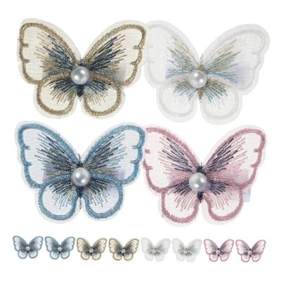 12Pcs butterfly hair clip hair accessories teen girl bride mini hair clips embroidery women s cute Butterflies Hair accessories animal Miss