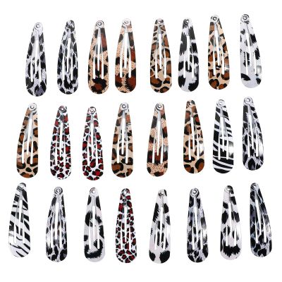 24pcs hairpin girl side clip 80s hair clip women hair s Fashion Snap Barrettes Leopard Snap Barrettes animal print barrettes minimalist hair s alloy vintage bang baby