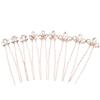 SOLUSTRE 1set Rose Gold Bridal Hair Accessories for Women and Girls Rhinestones for Weddings and Engagements view 1