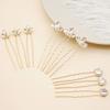 SOLUSTRE 1set Rose Gold Bridal Hair Accessories for Women and Girls Rhinestones for Weddings and Engagements view 4