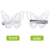 10Pcs Lace Butterfly Hair Clip lace hair clips for women flower hair moving hair s for women lace butterflies barrettes fabric side girl view 2