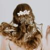 3Pcs Vintage Hair Clip Butterflies Hair Comb Wedding Headpiece Jewelry for Bride view 3