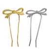 2Pcs bow hairpin rhinestone barrette bowknot hair clip hair barrettes for women hair accessories for women wedding Metal U Shaped Hair Stick issue card metal alloy Miss crystal view 1