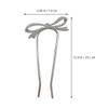 2Pcs bow hairpin rhinestone barrette bowknot hair clip hair barrettes for women hair accessories for women wedding Metal U Shaped Hair Stick issue card metal alloy Miss crystal view 2