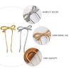 2Pcs bow hairpin rhinestone barrette bowknot hair clip hair barrettes for women hair accessories for women wedding Metal U Shaped Hair Stick issue card metal alloy Miss crystal view 4