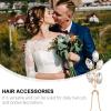 2pcs rhinestone u-shaped hairpin fashionable headdress drill hairpin bridal hair comb handmade wedding hair clips for brides wedding rhinestones bridal drill pearl Miss view 2