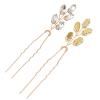 2pcs rhinestone u-shaped hairpin fashionable headdress drill hairpin bridal hair comb handmade wedding hair clips for brides wedding rhinestones bridal drill pearl Miss view 3