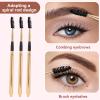 3pcs Eyelash Brush Set, Reusable Portable Eyebrow Makeup Spoolie view 3