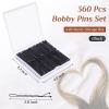 Bobby Pins - 360 Pcs, 2 Inch Premium, Secure Hold, Black Bobby Pins for Kids, Girls & Women view 2