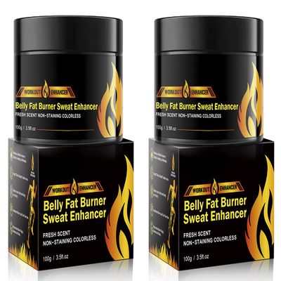 Hot Cream 2Pack, Fat Burning Cream for Belly, Natural Sweat Workout Enhancer Gel, Slim Shaping Cream, Cellulite Treatment for Thighs, Legs, Abdomen, Arms and Buttocks, for Men or Women-3.5 Oz(100g)1
