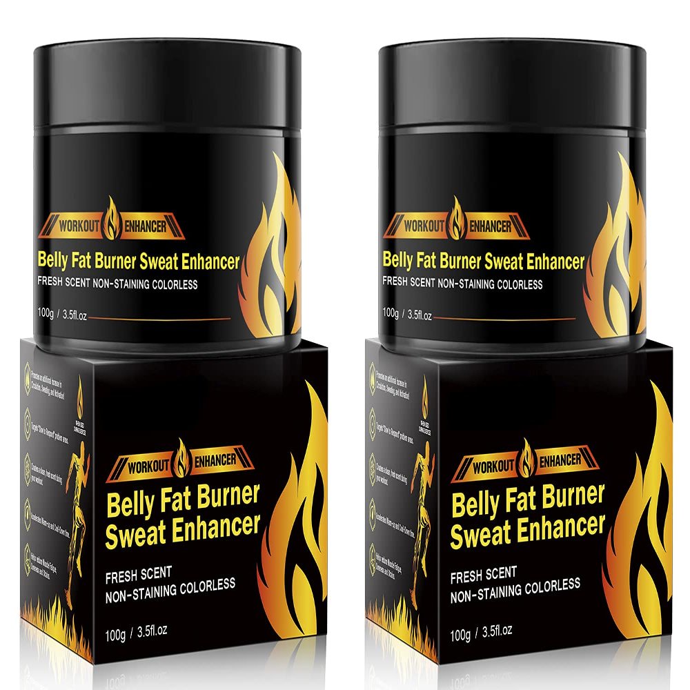 Hot Cream 2Pack, Fat Burning Cream for Belly, Natural Sweat Workout Enhancer Gel, Slim Shaping Cream, Cellulite Treatment for Thighs, Legs, Abdomen, Arms and Buttocks, for Men or Women-3.5 Oz(100g)1