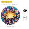 2 Pieces Large Satin Sleep Bonnet African Silky Adjustable Bonnet Sleeping Caps for Curly Hair Black for Girls Women (Retro Patterns) view 3
