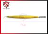 Anodize Aluminium Yellow Color Eyelash Lifting Separating Tool Perming Extensions Hollow Handle With Stainless Steel Brush view 4