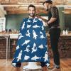 visesunny Barber Cape Fun Shark Polyester Hair Cutting Salon Cape Apron Anti-Static Haircut Water-Resistant Shaving Cloth Beard Shaving Bib Hairdressing Cape view 2