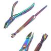 Professional Cuticle Nipper Cuticle Pusher Nail Pinching Tool SET | Rainbow Stainless Steel Cuticle Cutter Trimmer | Cuticle Clippers for women | Manicure Tools | Nail Curve Pincher | Nail Shaping ODM view 1
