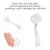 5PCS Soft Nail Dust Brush, Long Handle Nail Brush Makeup & Manicure Dust Powder Remover Cleaning Brush for Makeup or Acrylic UV Gel Nail Arts(White) view 2